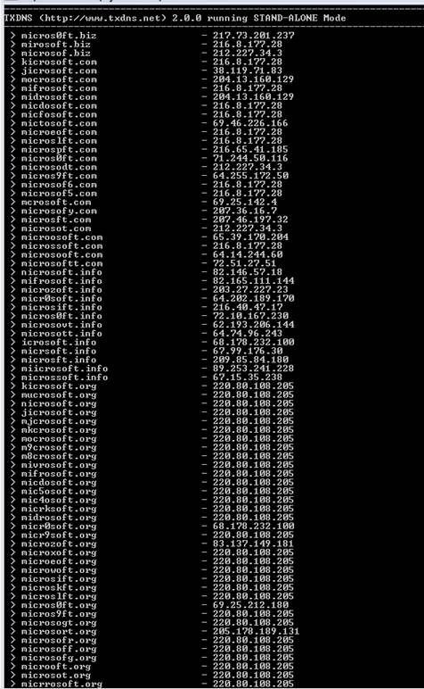 brute-force-dns mode typo