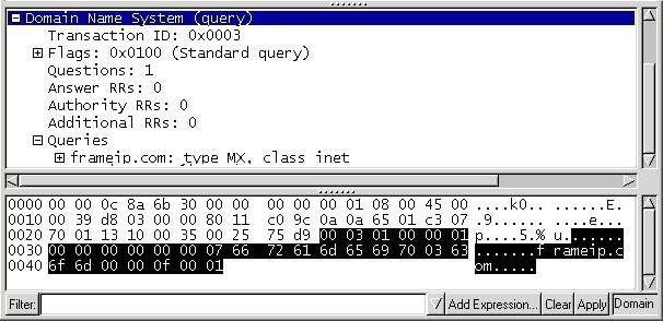 dns structure requete analyse trame