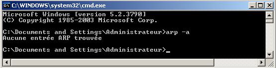 entete-arp fonctionnement cmd line