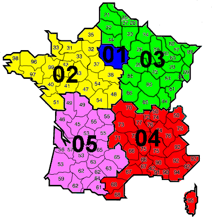 plan-numerotation-telephonique zone geographique decoupage departemental